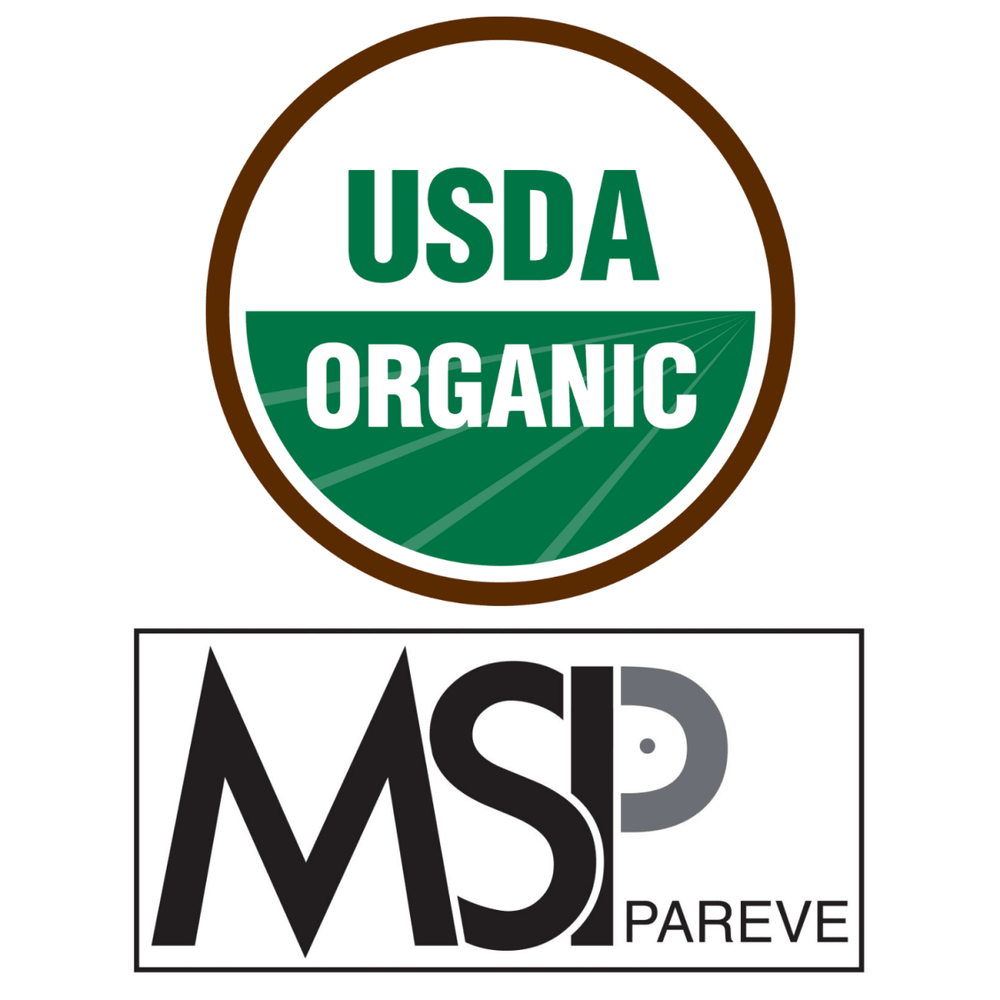 USDA Certified Organic Logo and MSP Kosher Logo Tiny Footprint Coffee