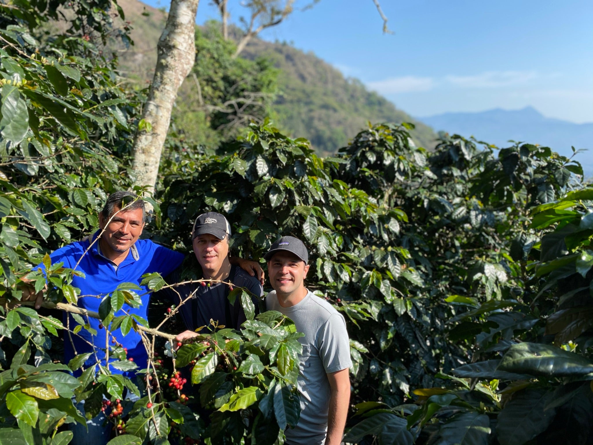 Alan and Selin at Finca la Guadalupe, getting a look at this year's exclusive crop.